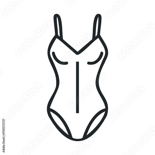Modern swimsuit design for summer fashion collections. Vector illustration