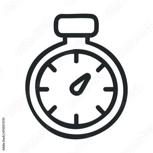 Stopwatch concept for time management and productivity improvement. Vector illustration