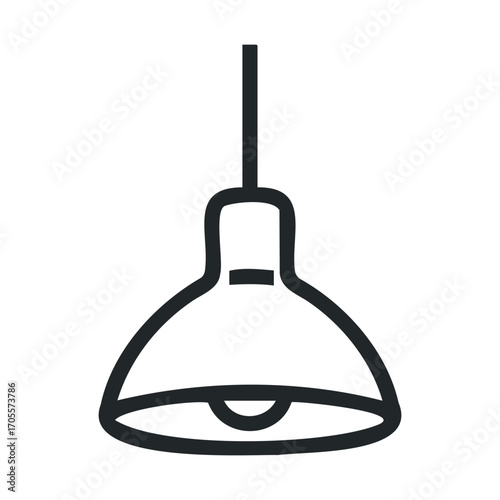 Modern pendant light design for home decor and interior styling. Vector illustration