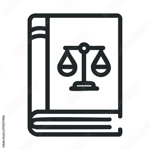 Legal principles guide for students and professionals in law. Vector illustration