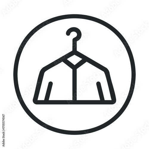 Stylish clothing rack design for modern retail spaces and boutiques. Vector illustration