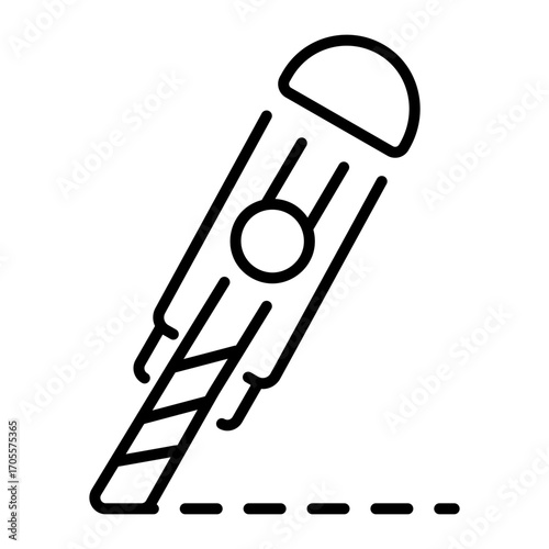 A line style icon showing cutter blade