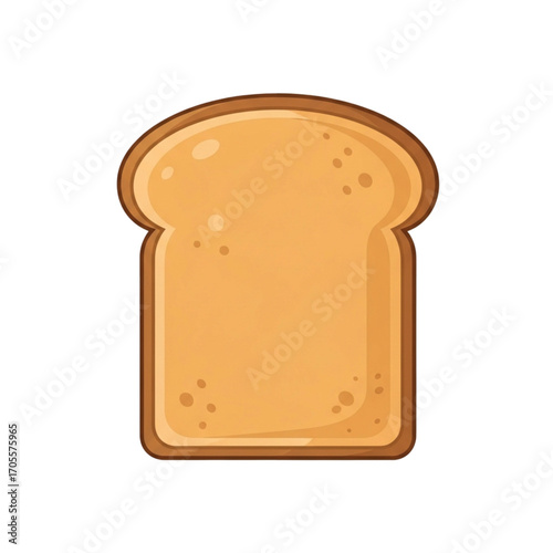Slice of Toast Bread Food Icon.