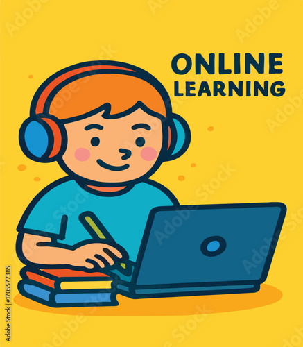 kid with laptop