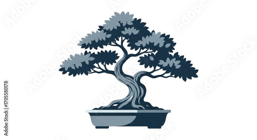 Stylized Bonsai Tree in a Pot.