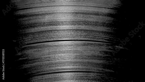 Tableau sur toile textured close up of vintage vinyl record grooves in dramatic black and white li