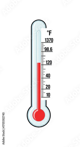 Thermometer Showing Temperature Measurement.