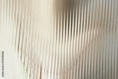 Cuadro en lienzo A closeup shot of a textured surface with vertical, wavy ridges and a subtle shi