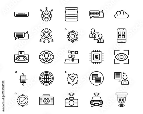 Internet of Things Line Vector Icons