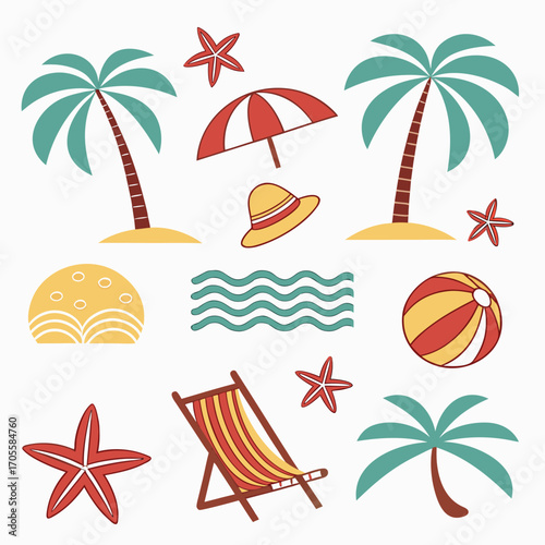 Tree plan and summer design vector icon 