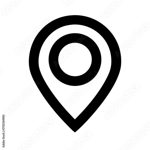 Location pin outline icon on white background Free Download Location pin outline icon on white background - GFXLoad