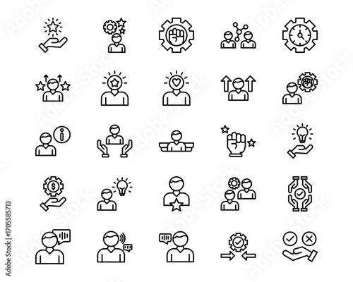 Personality Traits Line Vector Icons