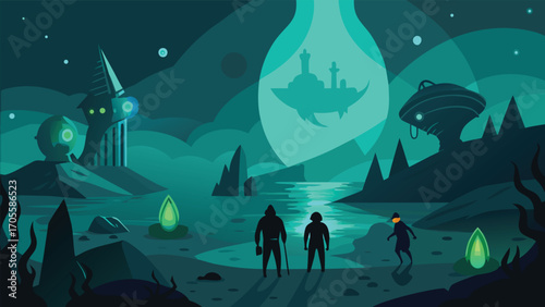 Deep sea mystery explorers discover ancient alien structure glowing blue energy