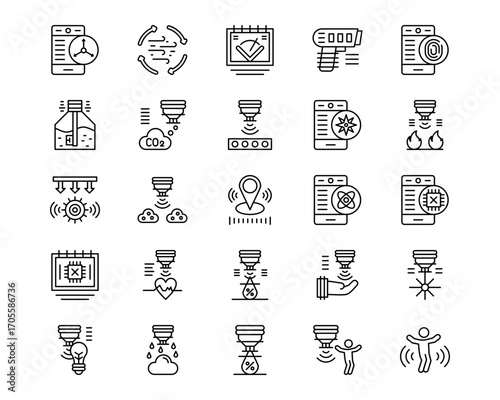 Sensors Line Vector Icons