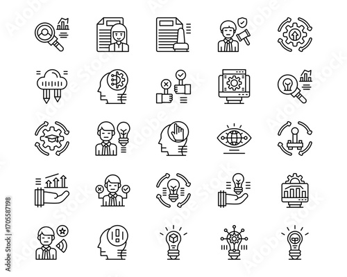 Thought Leadership Line Vector Icons