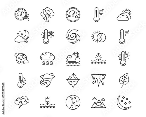 Weather Line Vector Icons