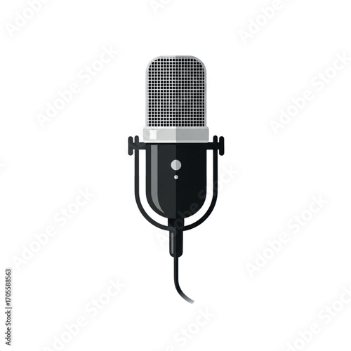 Vintage Microphone for Recording and Broadcasting.