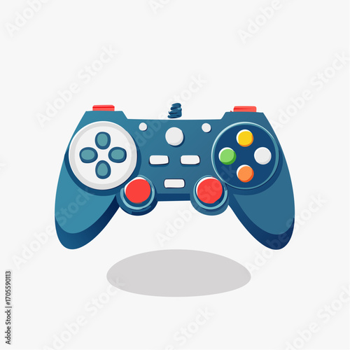Vibrant Illustrated Gaming Controller Icon Depicting Joyful Interactive Entertainment