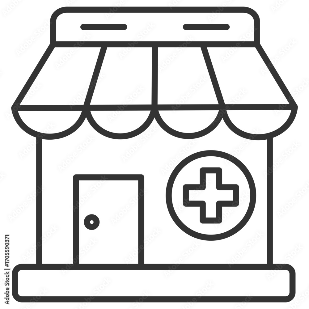 Obraz premium Pharmacy Outline Icon