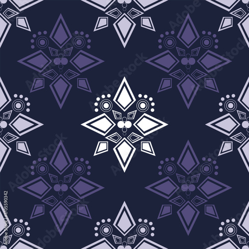 Ethnic pattern violet indigo poster mystical