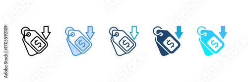 Sell icon set multiple style collection