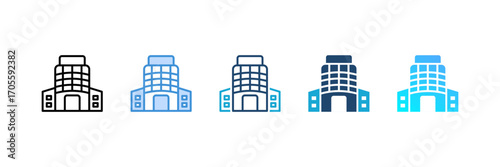 Mall icon set multiple style collection