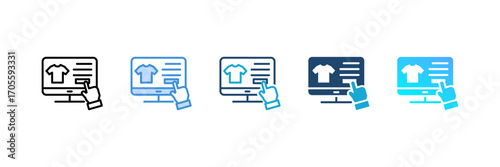 Product Selection icon set multiple style collection
