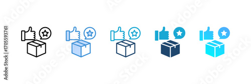 Product Recommendation icon set multiple style collection