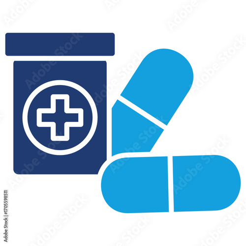 Treatment Flat Blue Icon