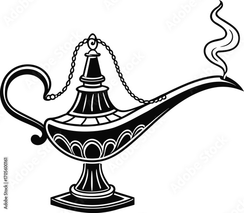 Vibrant Diwali Vector with Decorative Diyas and Mandala Pattern, silhouette Festival of Lights Vector with Rangoli and Fireworks, Traditional Diwali Oil Lamp Vector with Floral Ornament Design