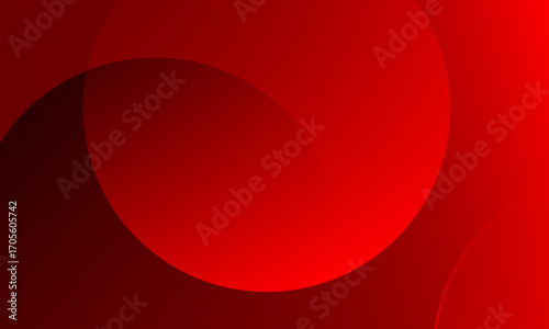 Abstract red background with circles. Vector illustration