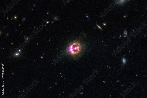 Space Telescopes Measure Black Hole Spin Compression Showing Cosmic Data Visualization Of A Supermassive Black Hole In Deep Space