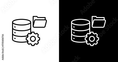 Data Management Icon Set Multiple Style Collection