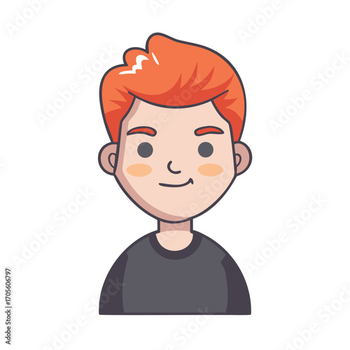 Young redheaded man character animation set.
