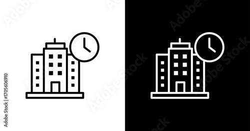 Office Hours Icon Set Multiple Style Collection