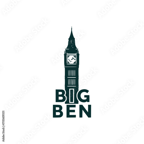 London big ben big ben vector silhouette"