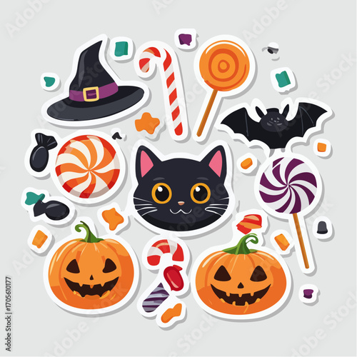 Halloween Sticker Pack Vector