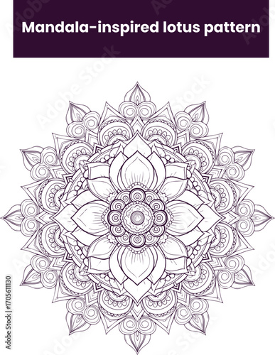 Real estate Mandala-inspired lotus pattern design