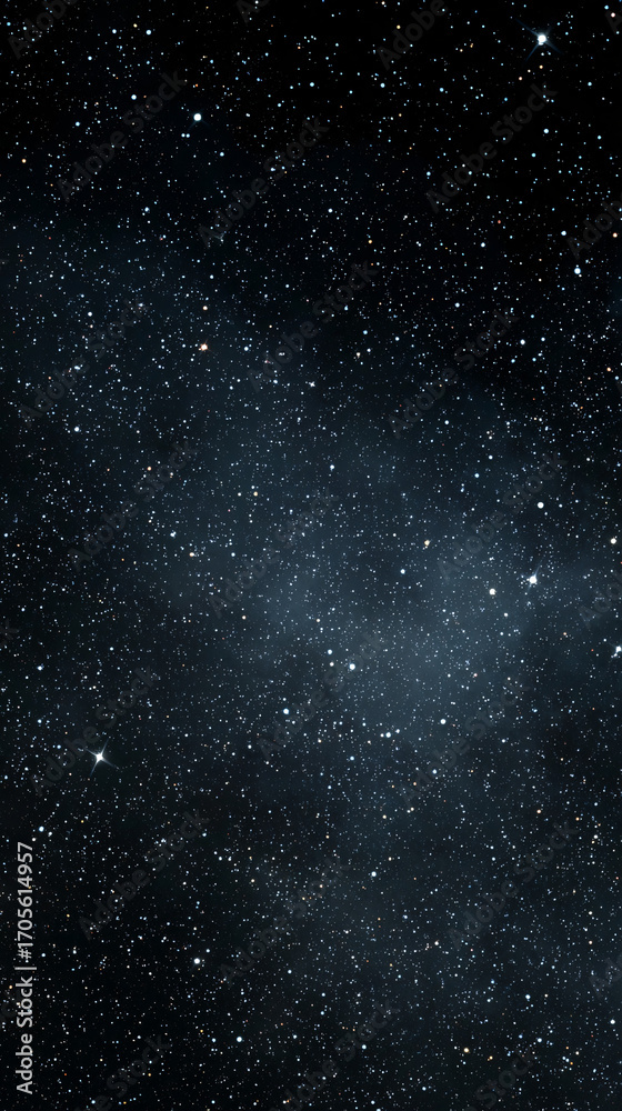 Fototapeta premium Celestial Tapestry of a Wintry Night Sky with Distant Stars and a Subtle Ethereal Glow