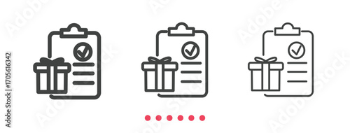 Receiving confirmation icon. Thin line icon vector