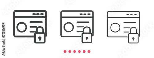 Secure icon. Thin line icon vector
