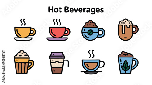 A Collection of Delicious Hot Beverages Perfect for Cozy Moments and Refreshing Sips Throughout the Day