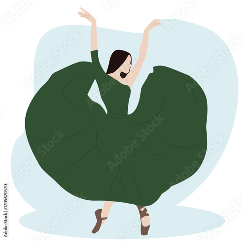 woman dancing in a dress