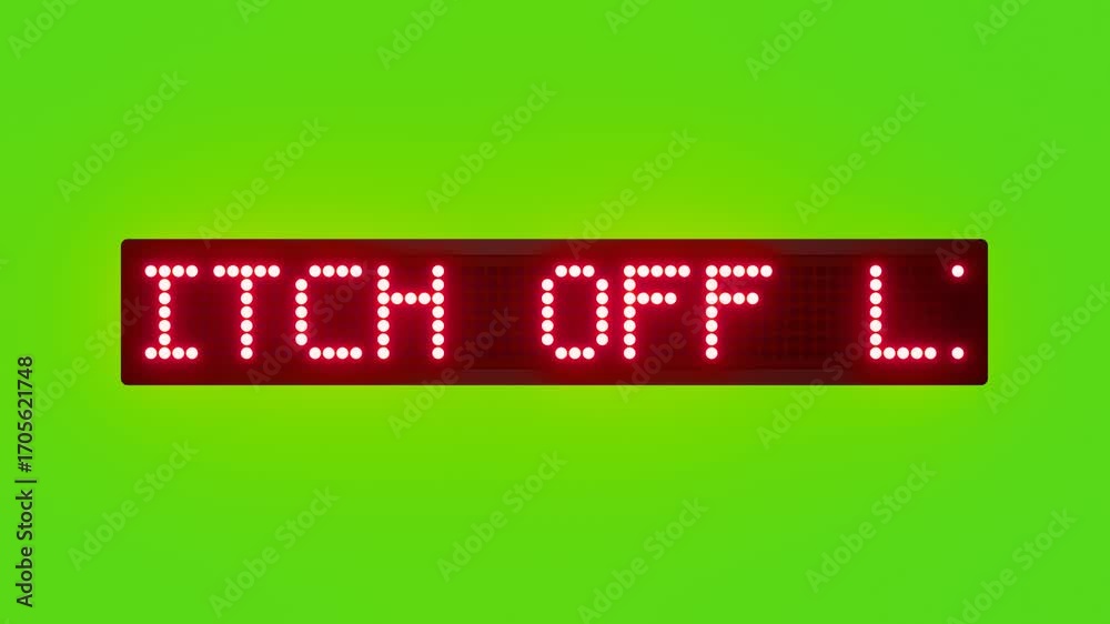 NOTICE SWITCH OFF LIGHTS WHEN NOT IN USE Scrolling Red Dot Matrix LED ...