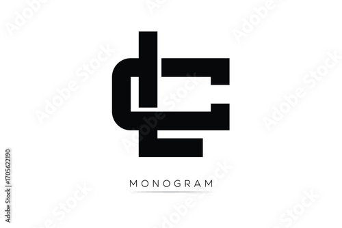 CL Creative Latter Logo. Monogram Logo Design.  Modern Minimal Initials Sing Symbol .