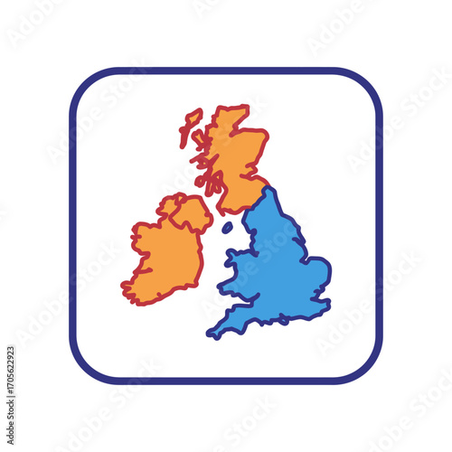 map of the british isles showcasing the geographical regions of great britain and ireland ideal for illustrating european geography uk studies cartography
