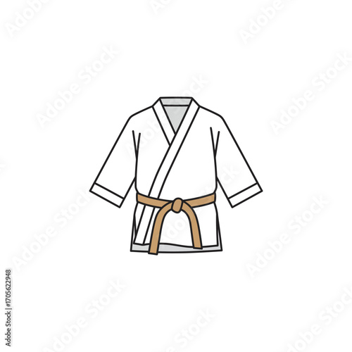martial arts uniform with a brown belt traditional karate gi symbolizing discipline and respect ideal for martial arts enthusiasts
