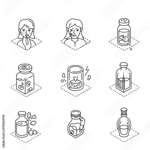 skin irritation treatment woman applying cream to irritated face illustrating skincare and remedy for rash acne perfect for medical advice blogs