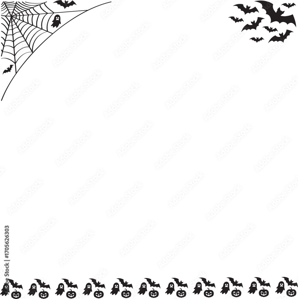 Obraz premium Spooky Halloween Frame