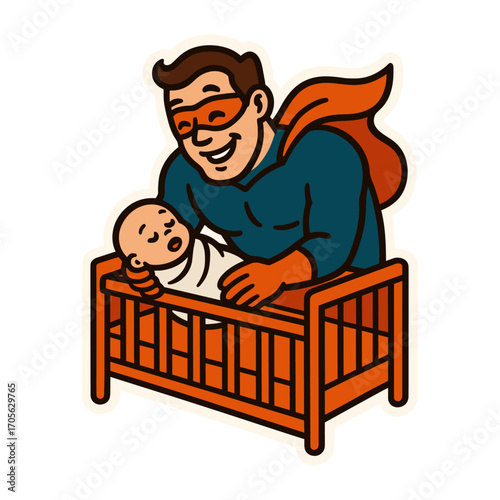 A superhero figure symbolizing the pro-life stance, advocating for the protection of unborn children. A vibrant, bold illustration promoting the value of life from conception.